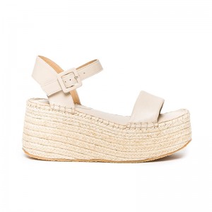 Beige Women Bernardo Mallorca Espadrille Platform Sandals | QZC9694YP