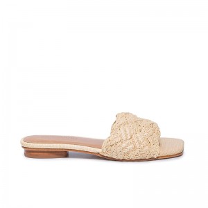 Beige Women Bernardo Pixie Slide Sandals | XCS516KT