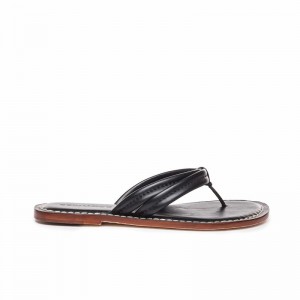 Black Women Bernardo Miami Thong Slide Sandals | MFE1002MN