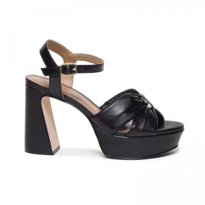 Black Women Bernardo Veronika Platform Sandals | YTK710QC