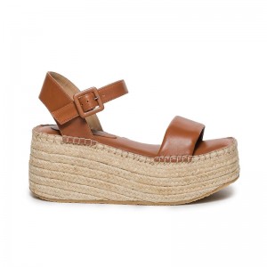 Dark Brown Women Bernardo Mallorca Espadrille Platform Sandals | LON482AP