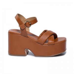 Dark Brown Women Bernardo Weston Platform Sandals | KMP8645DM