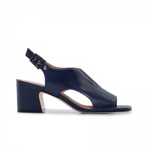 Dark Navy Women Bernardo Bedford Mid Heels Sandals | ARW252EF