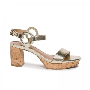 Gold Women Bernardo Candace Platform Sandals | LXL5153PR