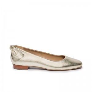 Gold Women Bernardo Eloisa Bow Ballet Flats | IFT2976PS