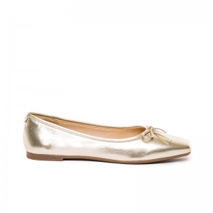 Gold Women Bernardo Gwynn Ballet Flats | CWM8443KQ