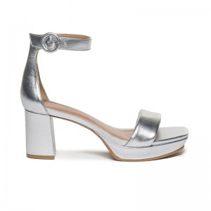 Silver Women Bernardo Carla Platform Sandals | XCQ2955CW