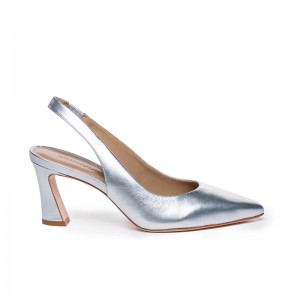 Silver Women Bernardo Felicity Slingback Pumps | JVC5575NP