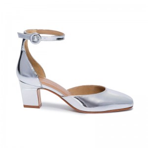 Silver Women Bernardo Remy Mary Jane Pumps | UHO4979CI