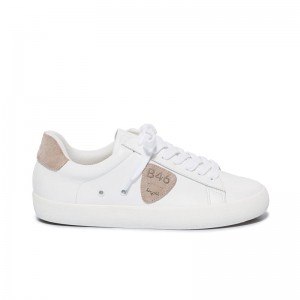 White Beige Women Bernardo Tatum Sneakers | DKN4853LJ