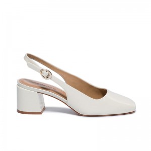 White Women Bernardo Alexia Slingback Pumps | AET790CS