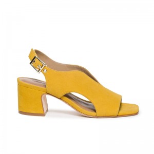 Yellow Women Bernardo Bedford Mid Heels Sandals | TRG3431KB