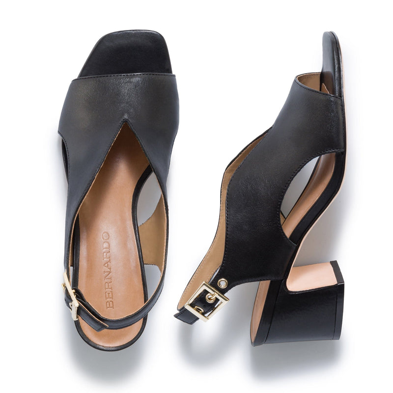 Black Women Bernardo Bedford Mid Heels Sandals | CKJ6425EG