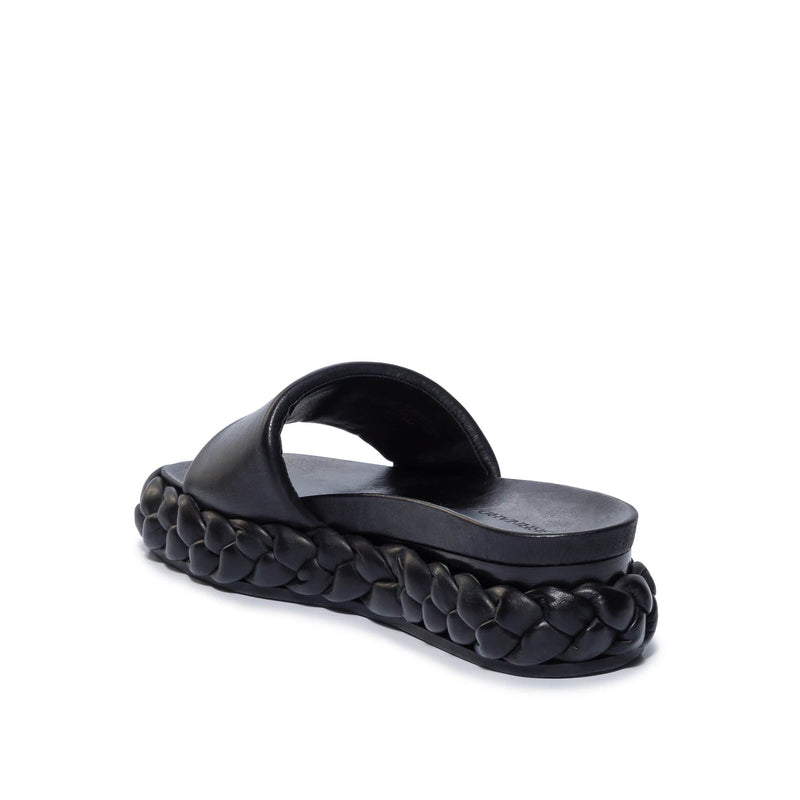 Black Women Bernardo Charleston Braided Slide Sandals | HAJ2520FR