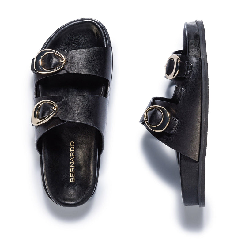 Black Women Bernardo Evie Slide Sandals | ZLS5016EQ