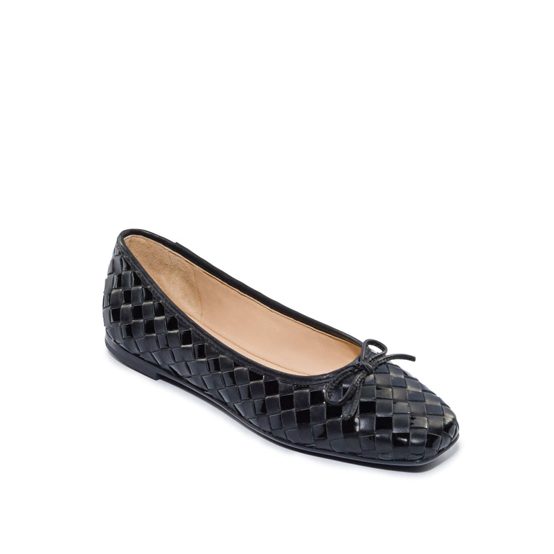 Black Women Bernardo Gwynn Woven Ballet Flats | AAK6649WL