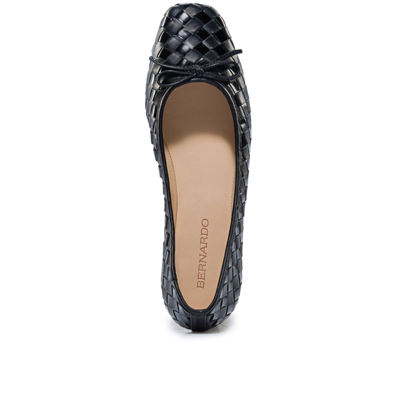 Black Women Bernardo Gwynn Woven Ballet Flats | AAK6649WL