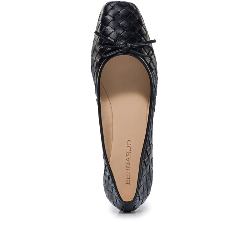 Black Women Bernardo Gwynn Woven Ballet Flats | UVU8659HY