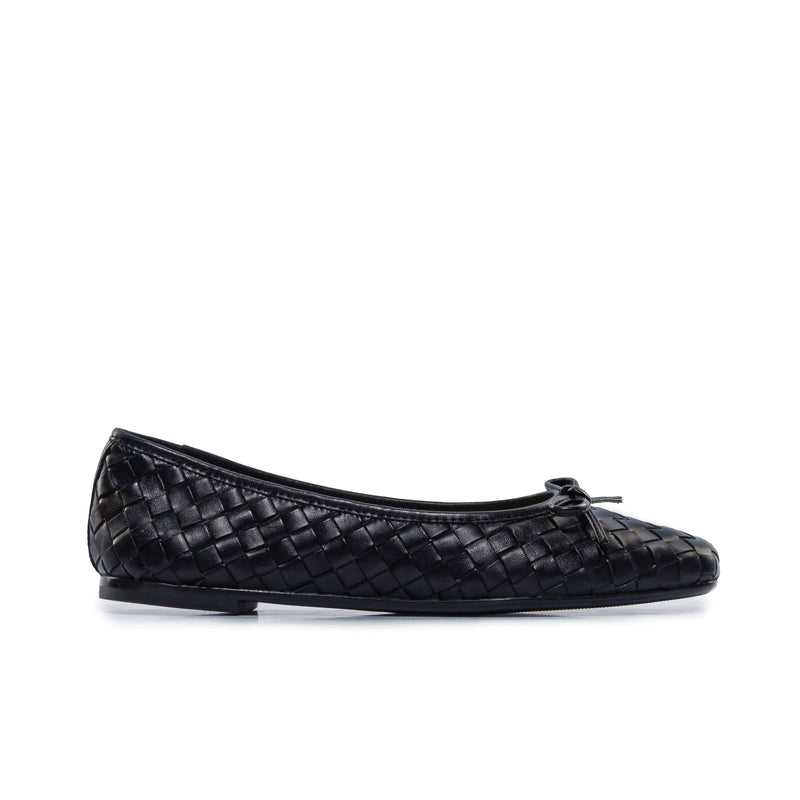 Black Women Bernardo Gwynn Woven Ballet Flats | UVU8659HY