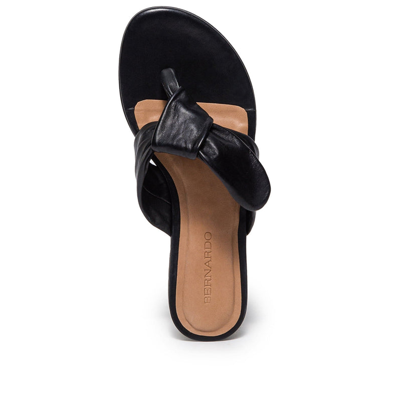 Black Women Bernardo Harmony Thong Slide Sandals | HRH262US