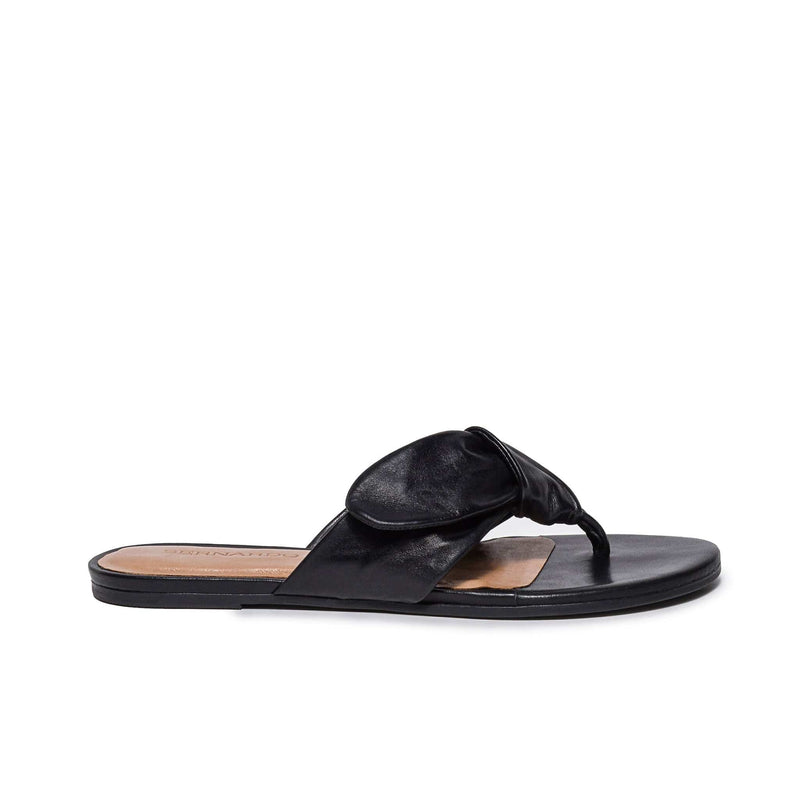 Black Women Bernardo Harmony Thong Slide Sandals | HRH262US