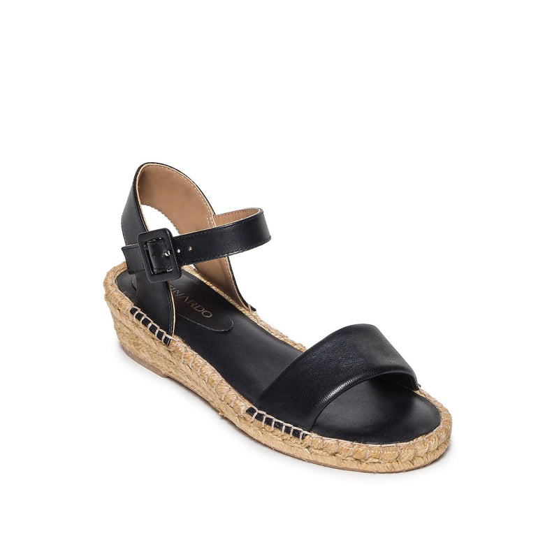 Black Women Bernardo Madrid Espadrille Wedge Sandals | TOX88HM