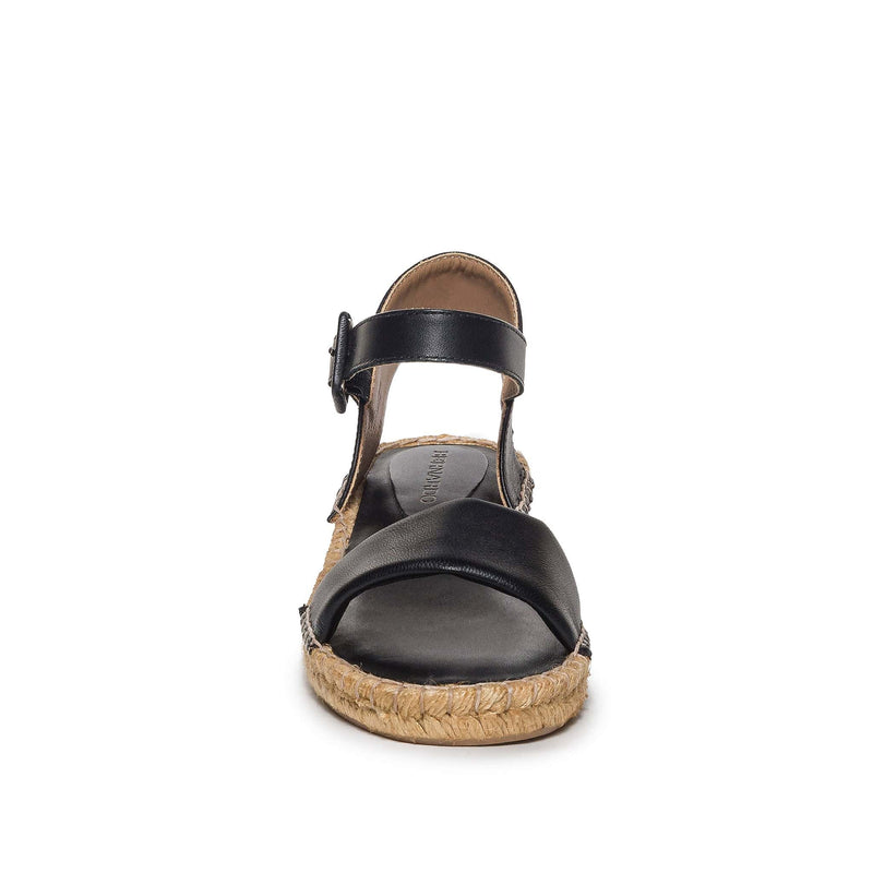 Black Women Bernardo Madrid Espadrille Wedge Sandals | TOX88HM