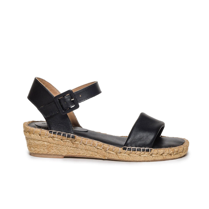 Black Women Bernardo Madrid Espadrille Wedge Sandals | TOX88HM