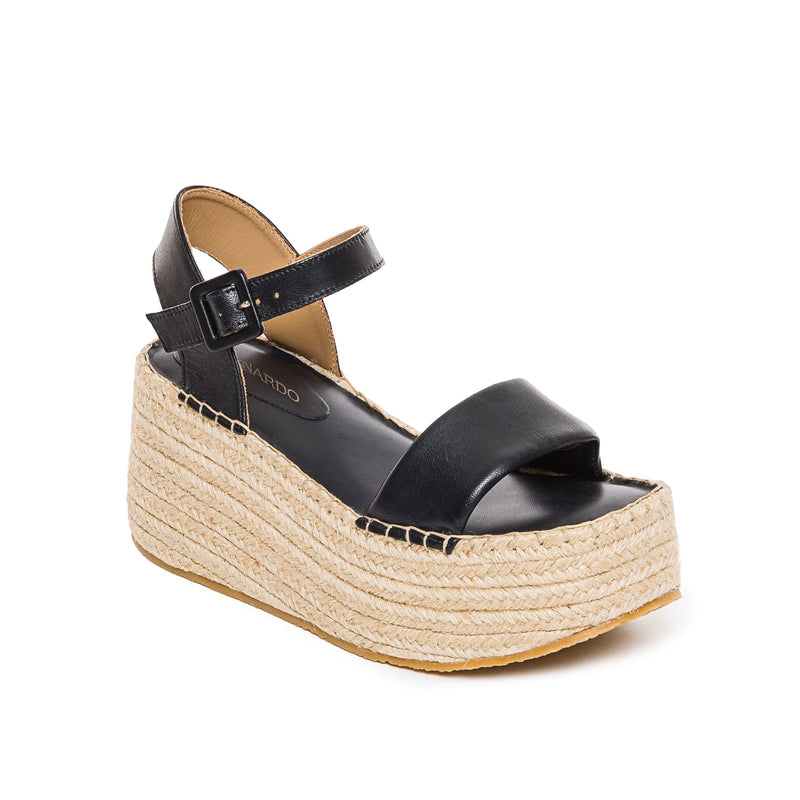 Black Women Bernardo Mallorca Espadrille Platform Sandals | MFP6184EG