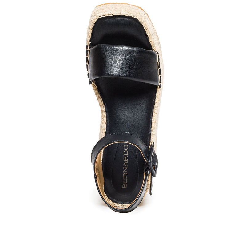 Black Women Bernardo Mallorca Espadrille Platform Sandals | MFP6184EG