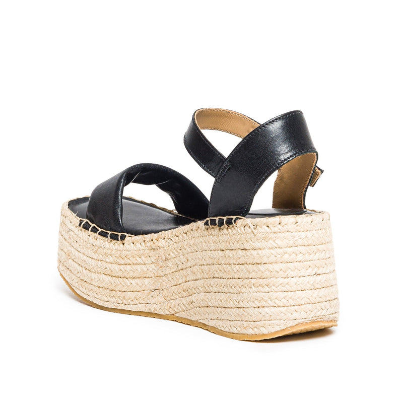 Black Women Bernardo Mallorca Espadrille Platform Sandals | MFP6184EG