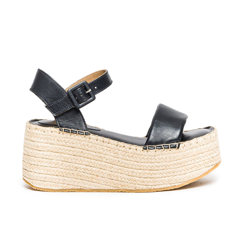 Black Women Bernardo Mallorca Espadrille Platform Sandals | MFP6184EG