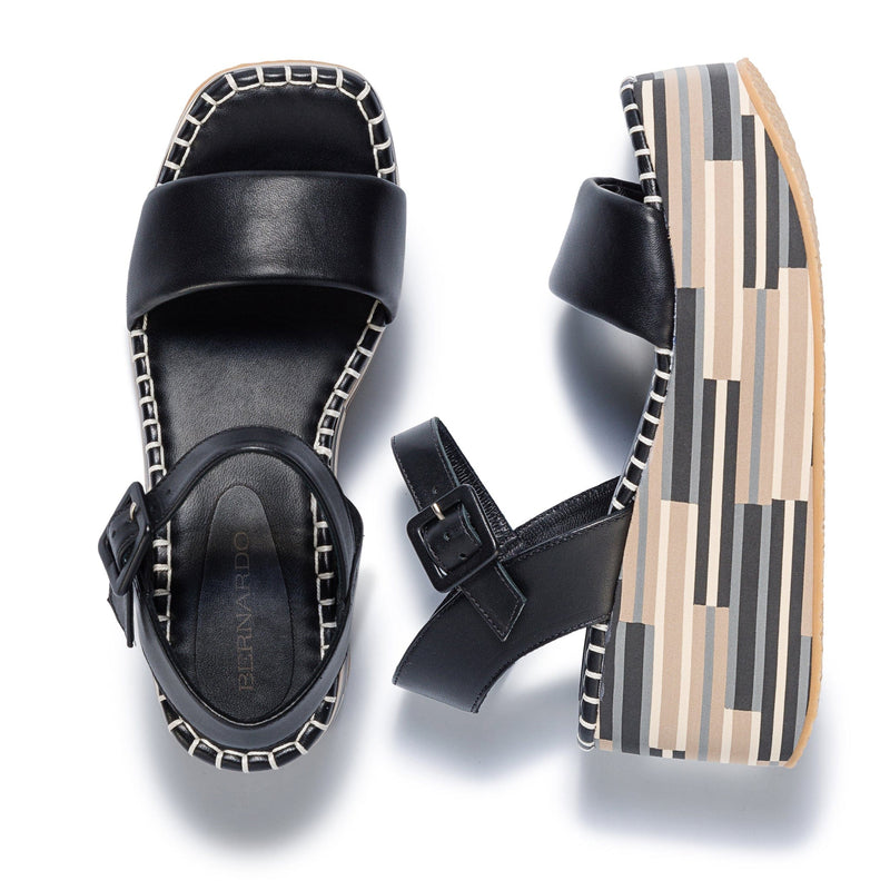 Black Women Bernardo Marley Platform Sandals | VDB1569TN