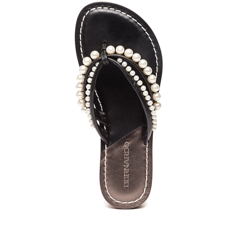 Black Women Bernardo Miami Pearl Slide Sandals | MXE3634FW