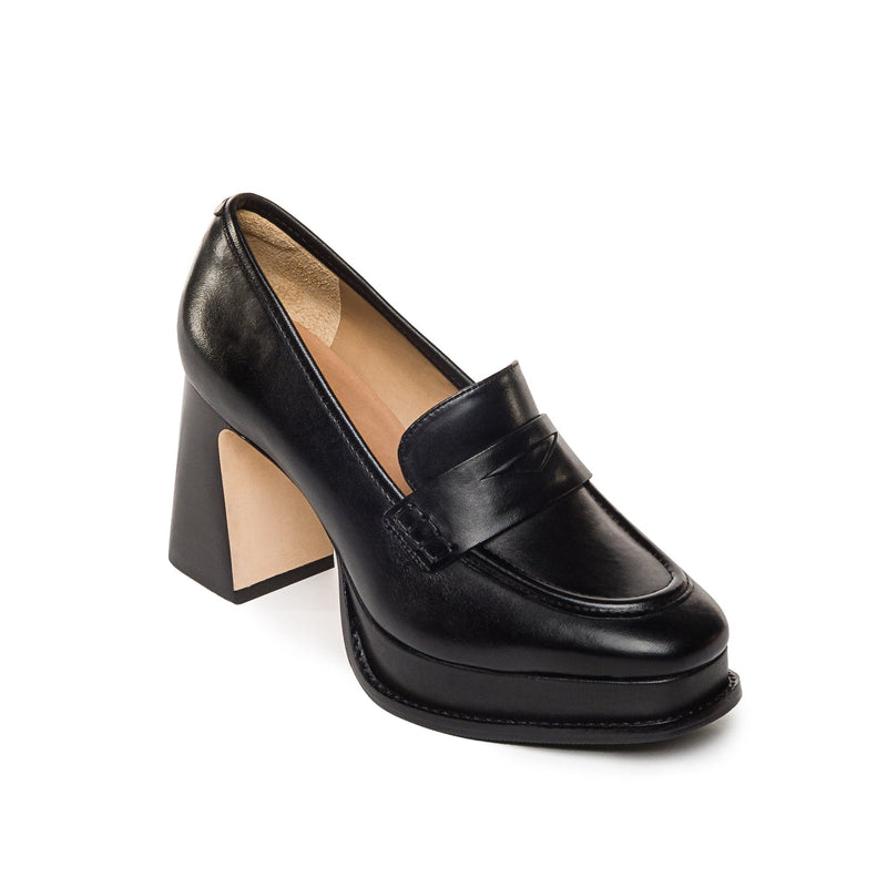 Black Women Bernardo Natalie Platform Loafers | YCJ9137RB