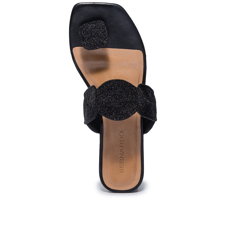 Black Women Bernardo Palermo Flat Sandals | STH9272MS