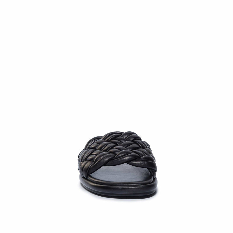 Black Women Bernardo Troy Woven Slide Sandals | TOI6258ZA