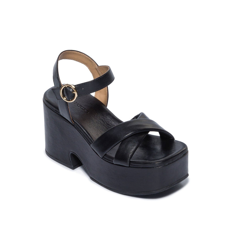 Black Women Bernardo Weston Platform Sandals | WZX189DY