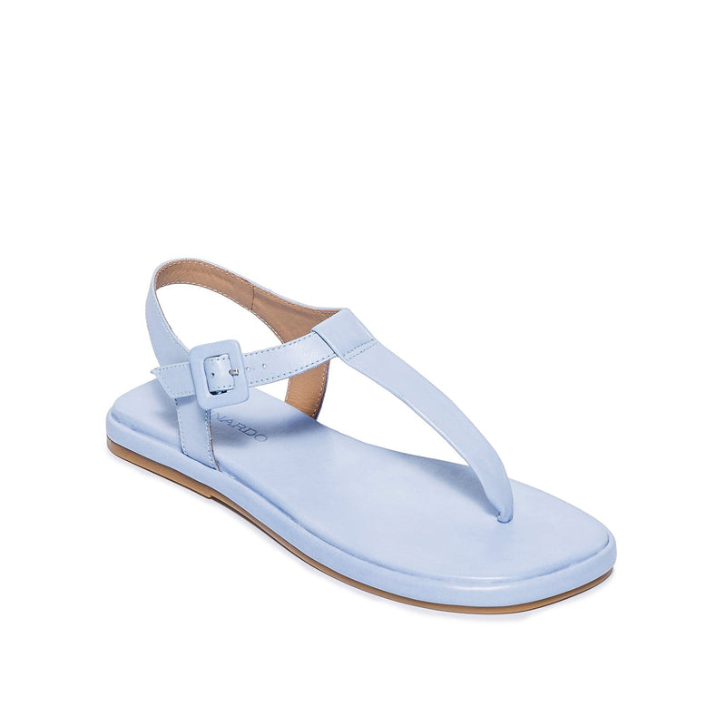 Blue Women Bernardo Tucson T-Strap Flat Sandals | HHU9292GF