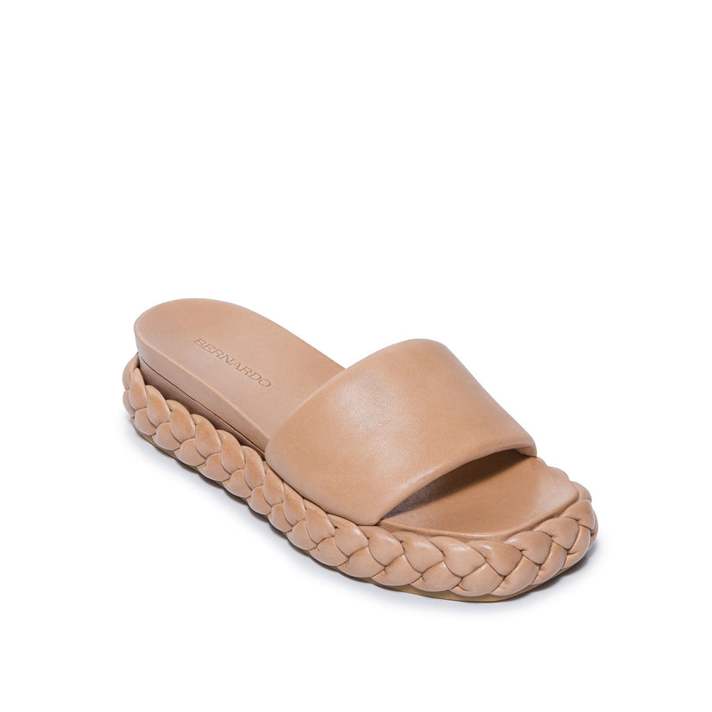 Brown Women Bernardo Charleston Braided Slide Sandals | PRB5880NQ