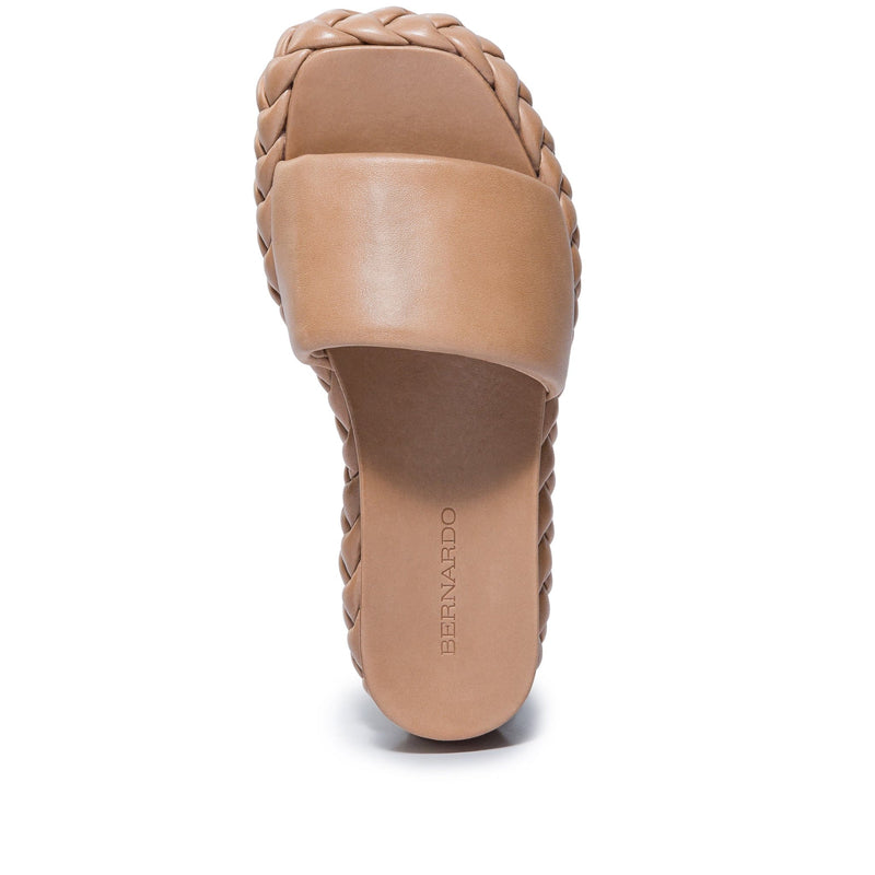 Brown Women Bernardo Charleston Braided Slide Sandals | PRB5880NQ