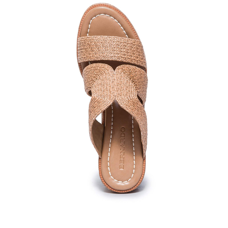 Brown Women Bernardo Kaian Raffia Wedge Sandals | LYR8430AN