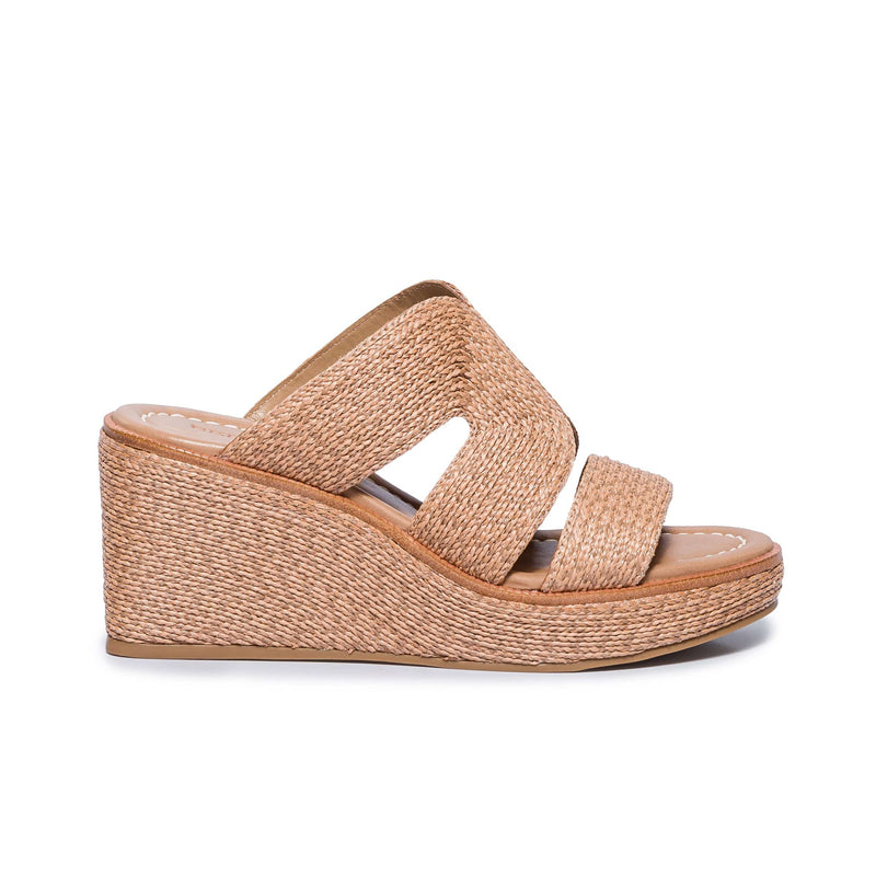 Brown Women Bernardo Kaian Raffia Wedge Sandals | LYR8430AN