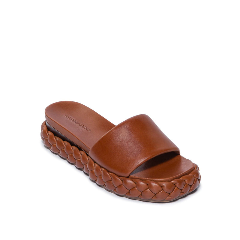 Chocolate Women Bernardo Charleston Braided Slide Sandals | MPJ7992IQ