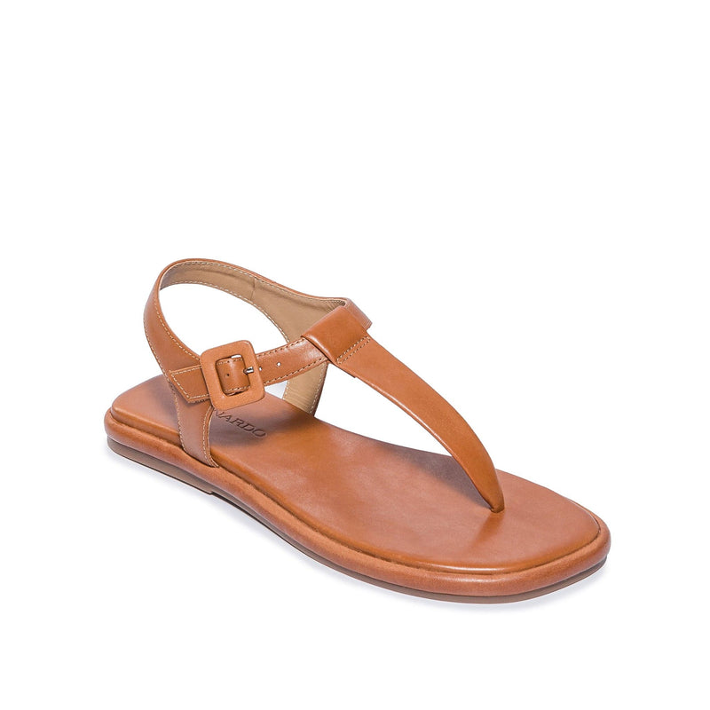 Dark Brown Women Bernardo Tucson T-Strap Flat Sandals | RDV6691JG