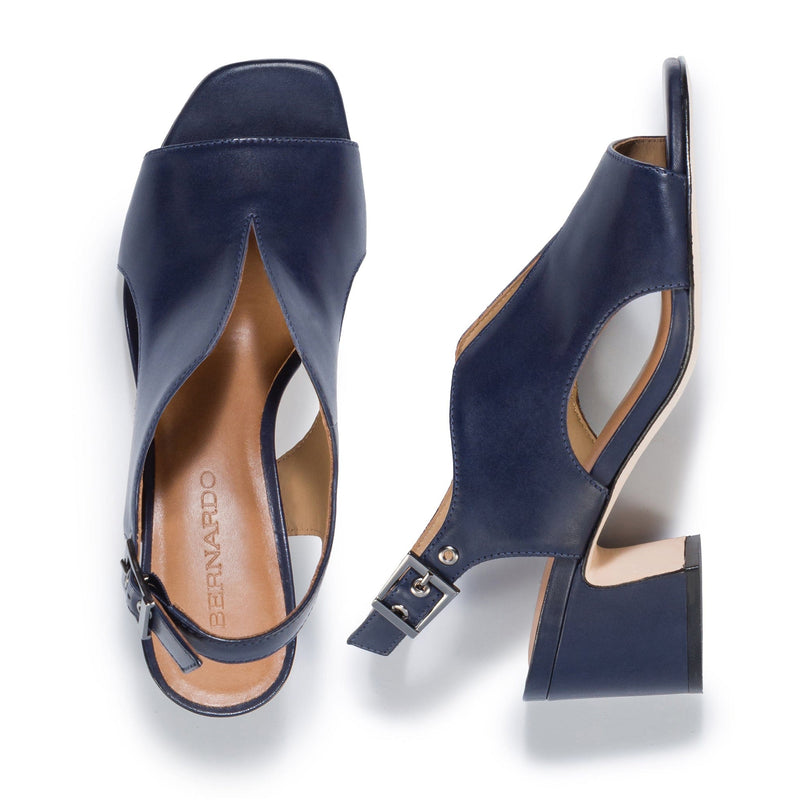 Dark Navy Women Bernardo Bedford Mid Heels Sandals | ARW252EF