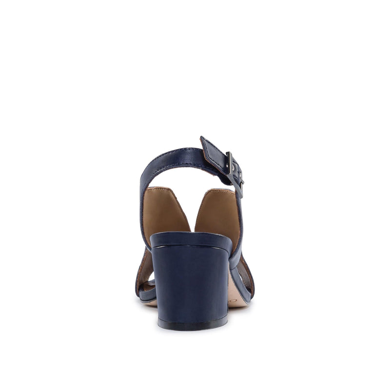 Dark Navy Women Bernardo Bedford Mid Heels Sandals | ARW252EF