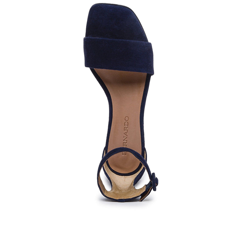 Dark Navy Women Bernardo Jalena Low Heels Sandals | RVN632DV