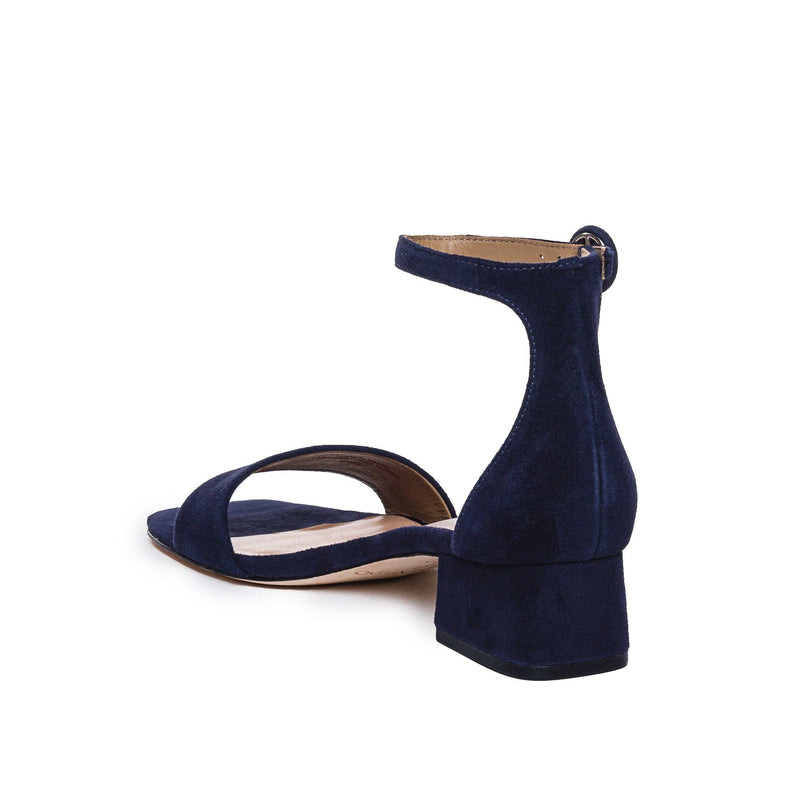 Dark Navy Women Bernardo Jalena Low Heels Sandals | RVN632DV