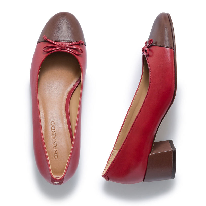 Dark Red Chocolate Women Bernardo Marisol Ballerina Pumps | FBH4188LS